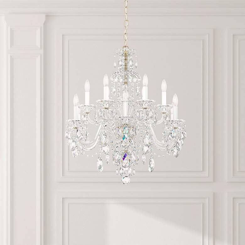 Image 1 Schonbek Sterling 29" Wide 12-Light Swarovski Crystal Chandelier