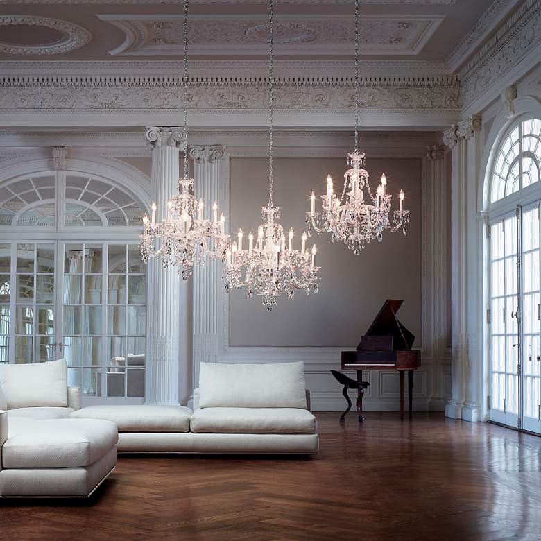 Image 4 Schonbek Sterling 29" Wide 12-Light Swarovski Crystal Chandelier more views