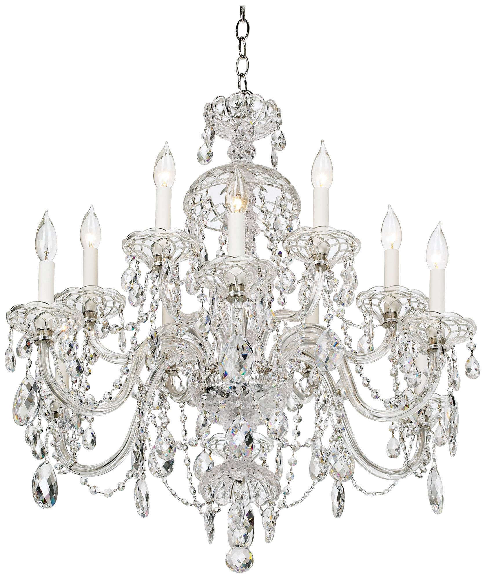 schonbek sterling light crystal chandelier