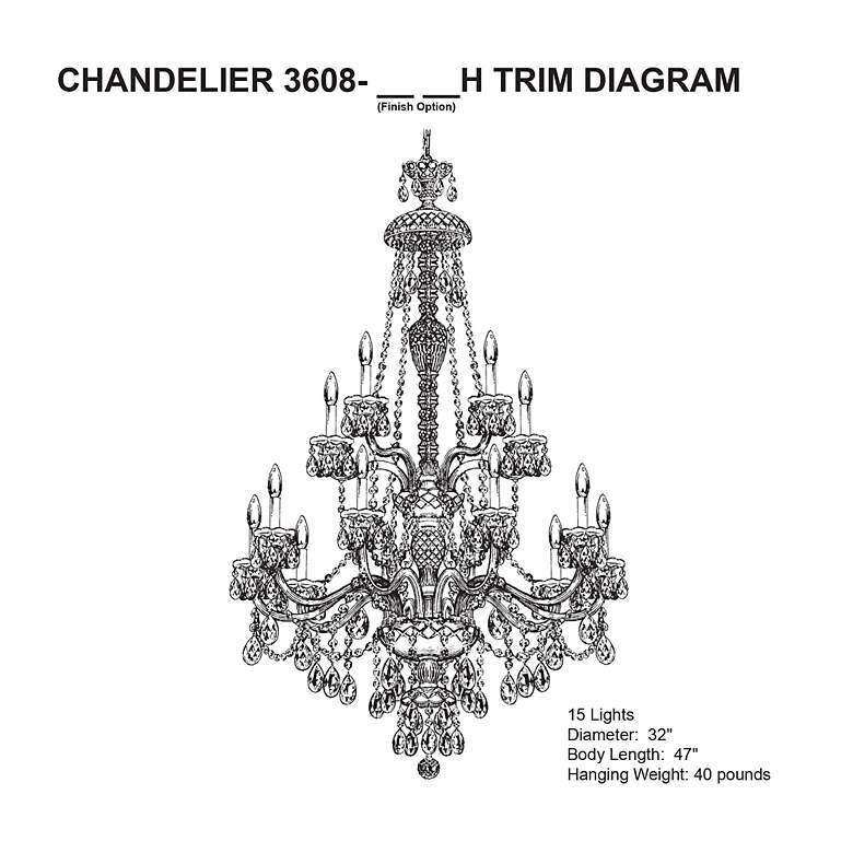 Image 4 Schonbek Sterling 32" Wide Large Crystal Chandelier more views