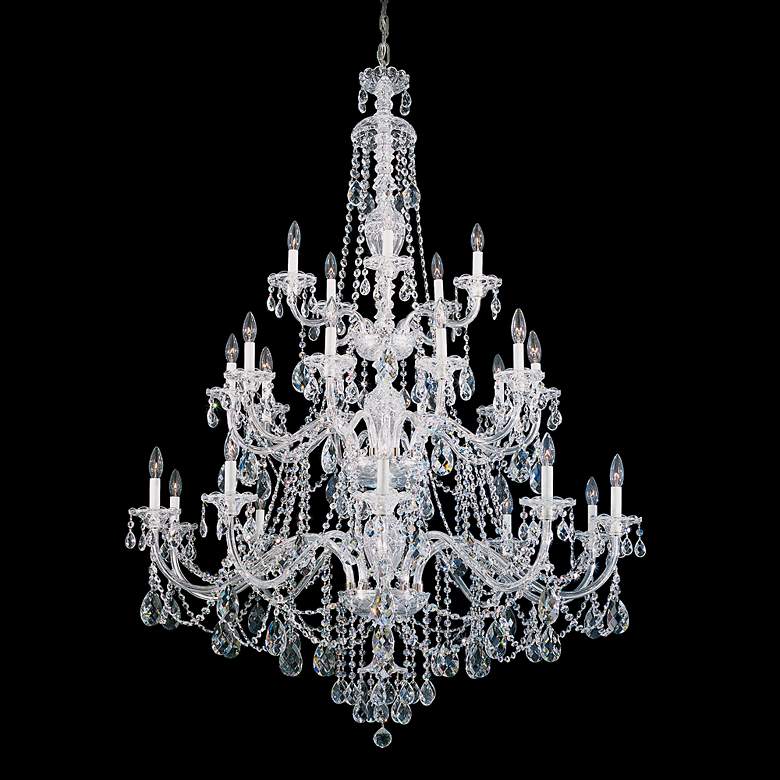 Image 1 Schonbek Sterling 45 inch Wide Swarovski Crystal Chandelier