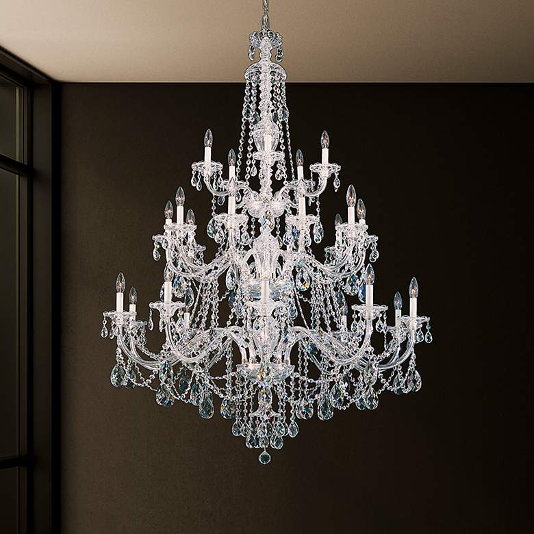 Image 2 Schonbek Sterling 45" Wide Swarovski Crystal Chandelier more views