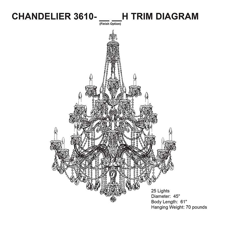 Image 4 Schonbek Sterling 45" Wide Swarovski Crystal Chandelier more views