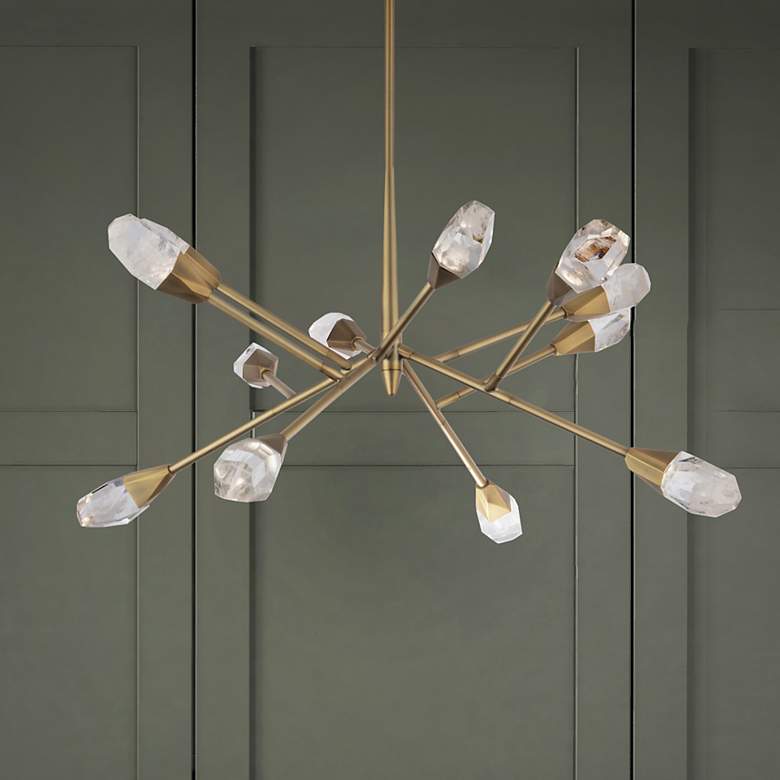 Image 2 Schonbek Synapse 31.5" Wide Multi-Arm Brass Finish LED Modern Pendant