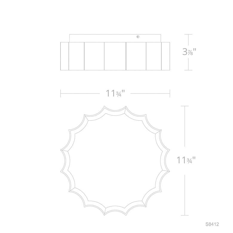 Image 4 Schonbek Tarte 11 3/4" Crystal and Brass Modern LED Drum Ceiling Light more views