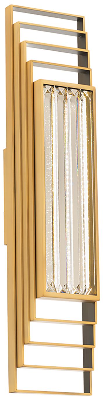 Image 2 Schonbek Terrace 24" High Aged Brass LED Wall Sconce
