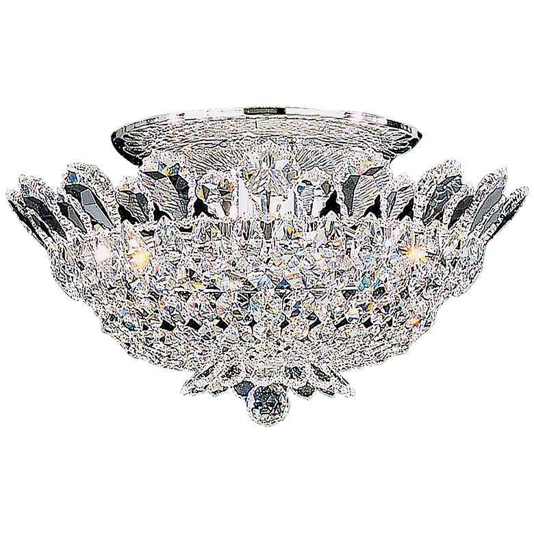 Image 1 Schonbek Trilliane 19" Wide Polished Silver and Crystal Ceiling Light