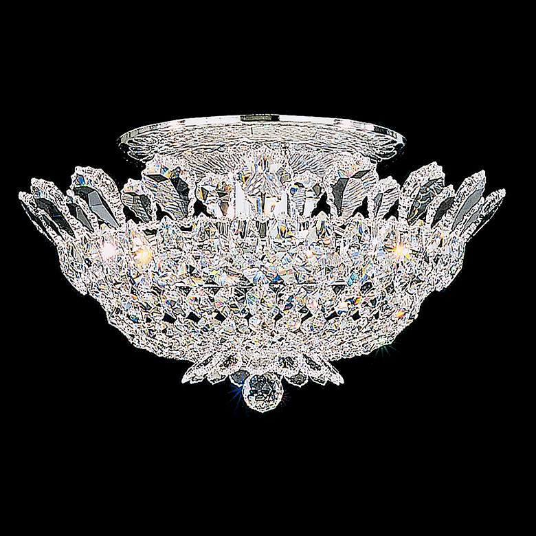 Image 1 Schonbek Trilliane 19" Wide Polished Silver and Crystal Ceiling Light