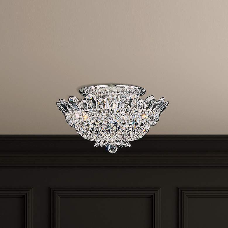 Image 2 Schonbek Trilliane 19" Wide Polished Silver and Crystal Ceiling Light more views