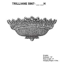 Image4 of Schonbek Trilliane 19" Wide Polished Silver and Crystal Ceiling Light more views