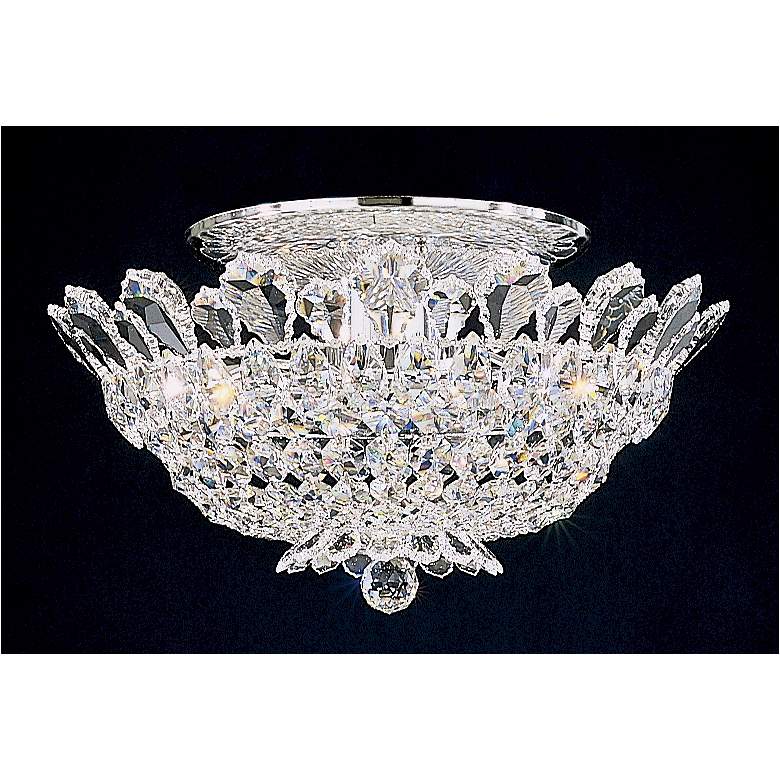 Image 1 Schonbek Trilliane 19 inchW Silver Spectra Crystal Ceiling Light