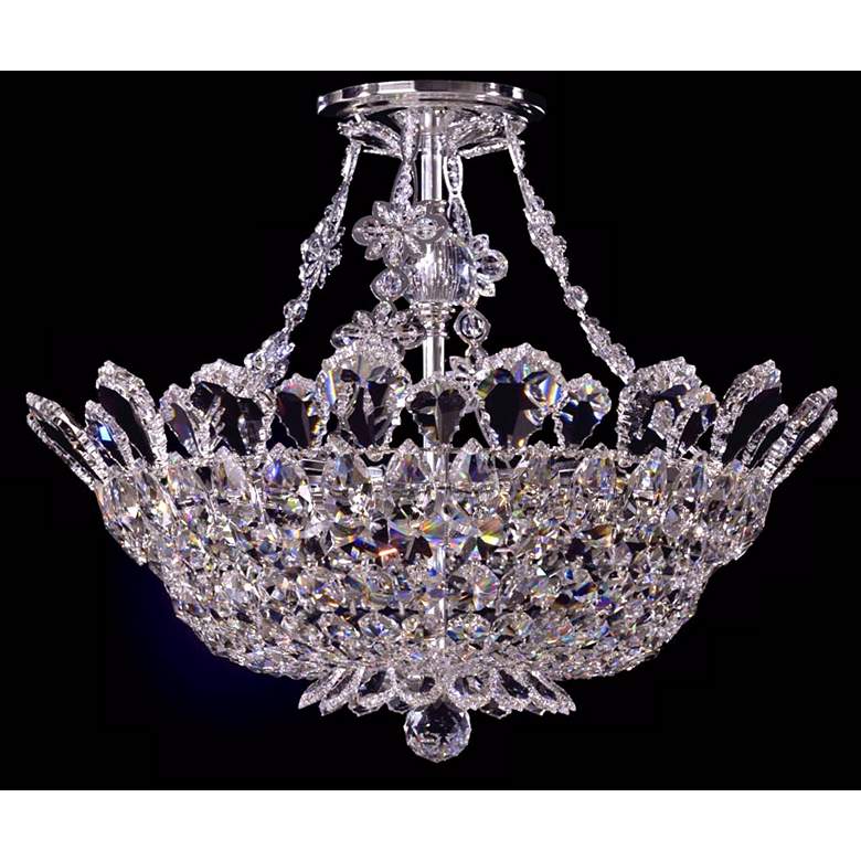 Image 1 Schonbek Trilliane 19"W Spectra Crystal Silver Ceiling Light