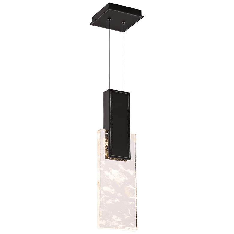 Image 1 Schonbek Tryst 6" Wide Black Crystal LED Mini Pendant