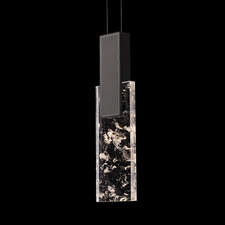 Image 3 Schonbek Tryst 6" Wide Black Crystal LED Mini Pendant more views