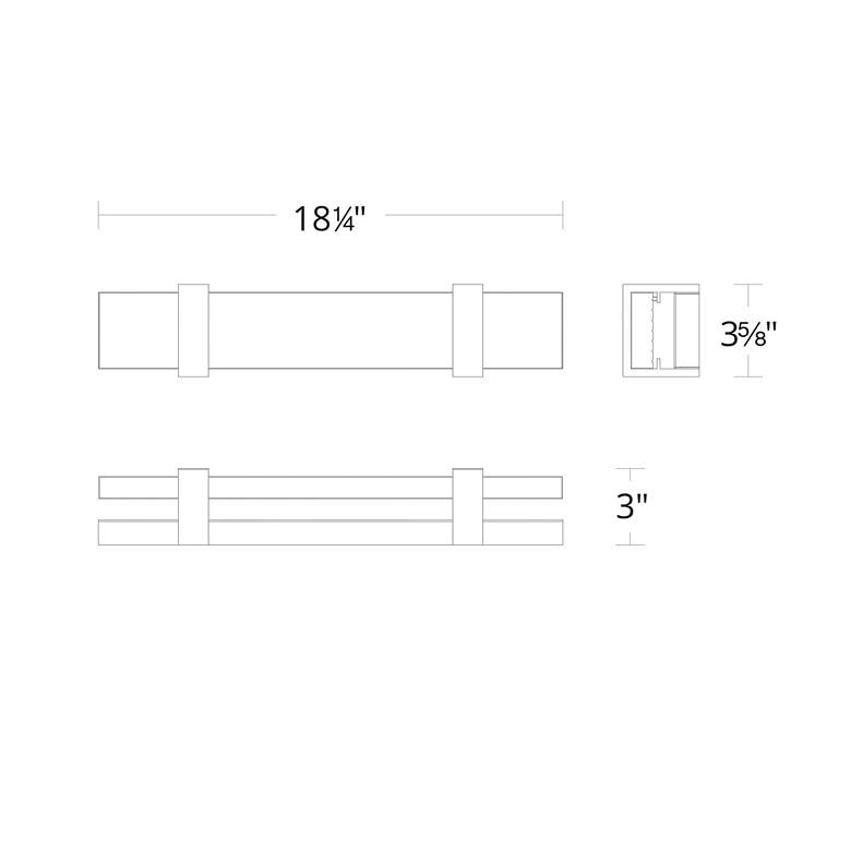 Image 2 Schonbek Verandah 18 1/4 inch Wide Black LED Bath Light more views