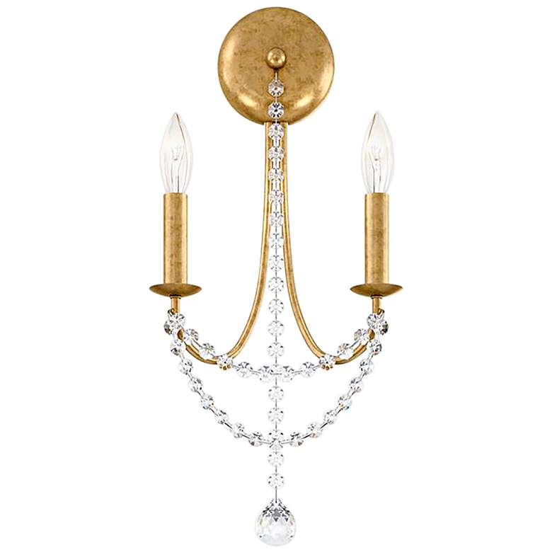 Image 1 Schonbek Verdana 19" High Heirloom Gold 2-Light Wall Sconce
