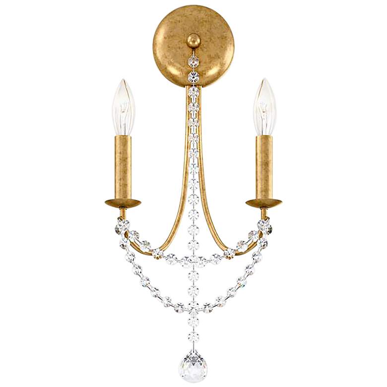 Image 1 Schonbek Verdana 19 inch High Heirloom Gold 2-Light Wall Sconce