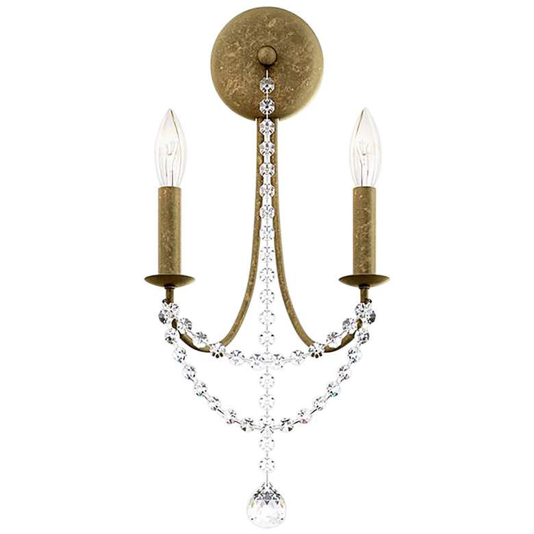 Image 1 Schonbek Verdana 19" High Moonstone 2-Light Wall Sconce