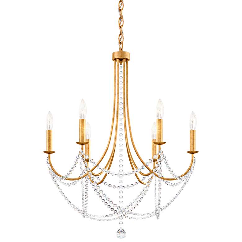 Image 2 Schonbek Verdana 24" Wide 6-Light Heirloom Gold Crystal Chandelier