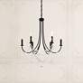 1_Schonbek Verdana 24" Wide Black 6-Light Chandelier