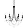 Schonbek Verdana 24" Wide Matte Black 6-Light Pendant Light