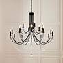 1_Schonbek Verdana 43" Wide Black 18-Light Crystal Chandelier