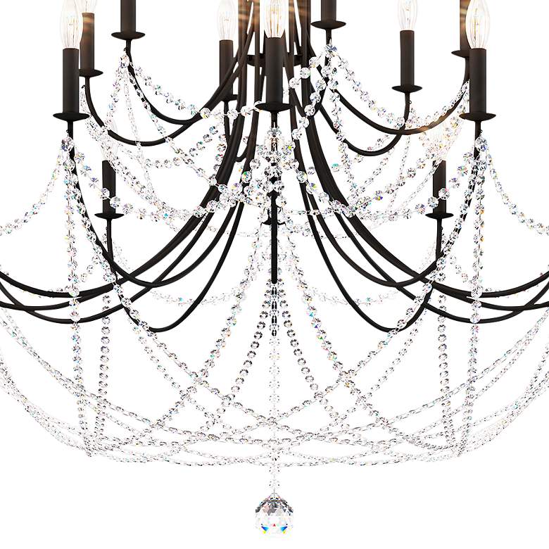Image 3 Schonbek Verdana 43" Wide Black 18-Light Crystal Chandelier more views