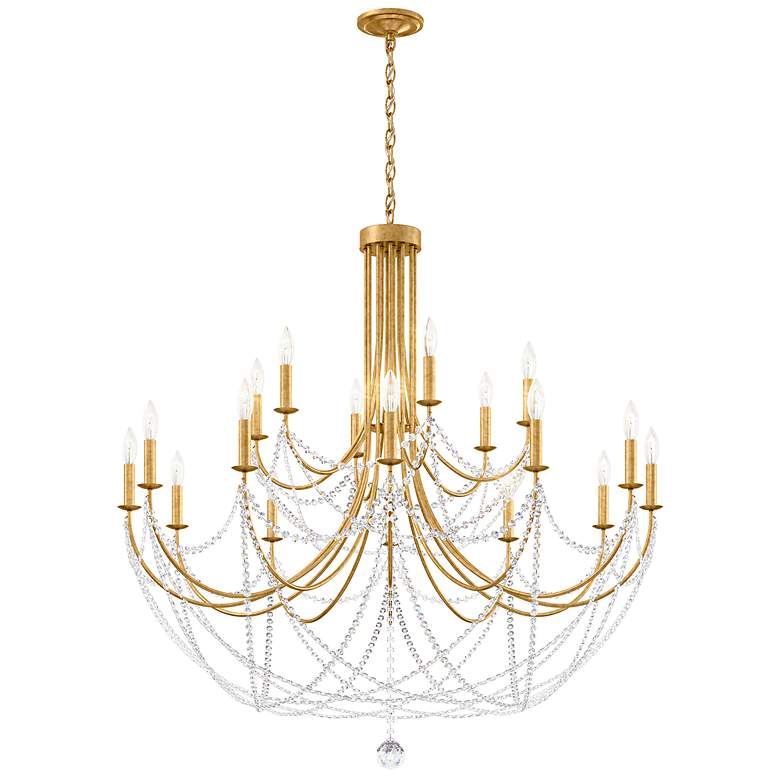 Image 2 Schonbek Verdana 43 inch Wide Gold 18-Light 2-Tier Pendant Light