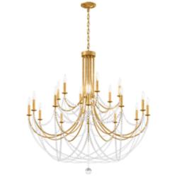 Schonbek Verdana 43" Wide Gold 18-Light 2-Tier Pendant Light