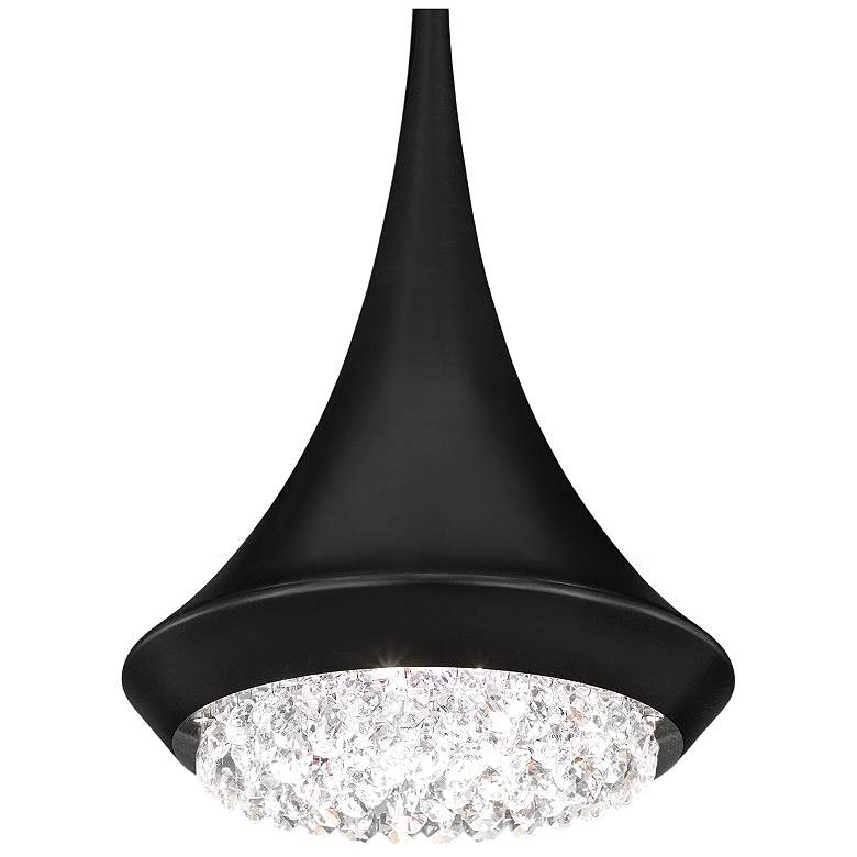 Image 2 Schonbek Verita 18" Wide Black Clear Crystal 1-Light Pendant