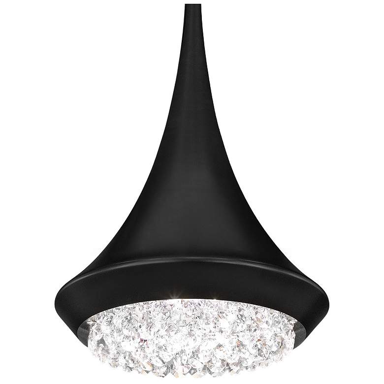 Image 1 Schonbek Verita 18 inch Wide Black Clear Crystal 1-Light Pendant