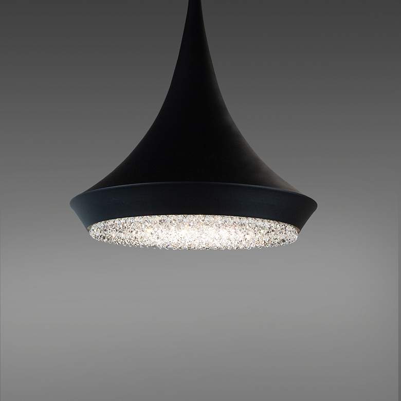 Image 4 Schonbek Verita 18" Wide Black Clear Crystal 1-Light Pendant more views