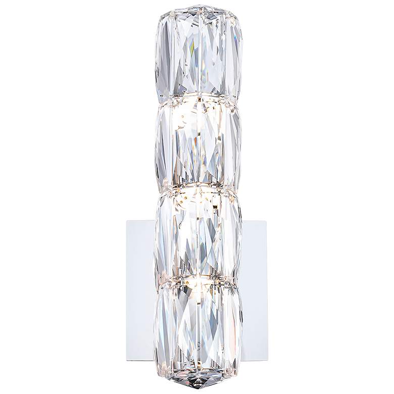 Image 1 Schonbek Verve 13"H Polished Stainless Steel LED Wall Sconce