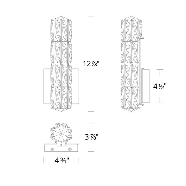 Image 4 Schonbek Verve 13"H Polished Stainless Steel LED Wall Sconce more views