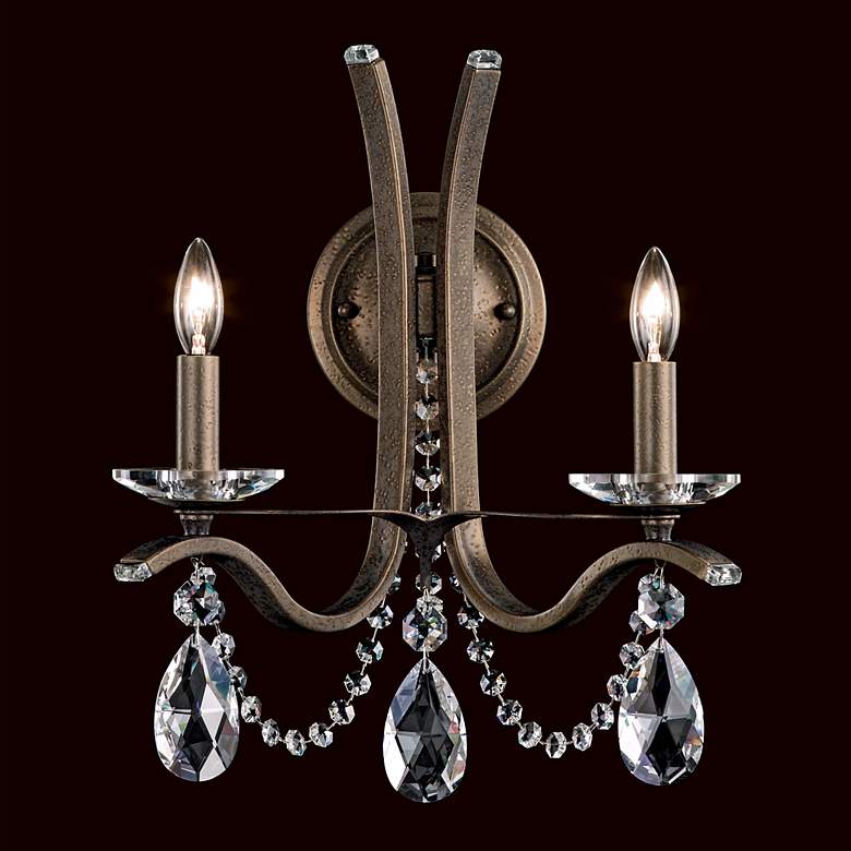 Image 1 Schonbek Vesca 16" High Etruscan Gold 2-Light Wall Sconce
