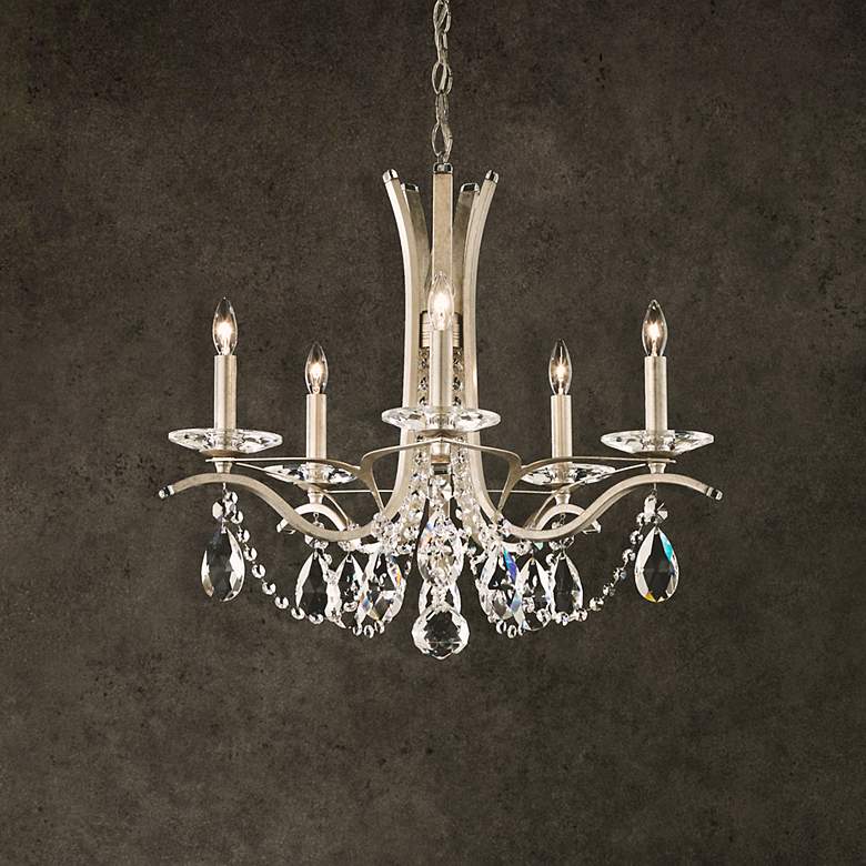 Image 1 Schonbek Vesca 23" Wide Antique Silver Crystal Chandelier