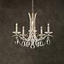 1_Schonbek Vesca 23" Wide Antique Silver Crystal Chandelier