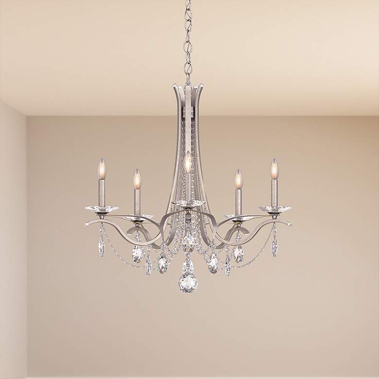 Image 1 Schonbek Vesca 29" Wide 5-Light Heirloom Bronze Crystal Chandelier