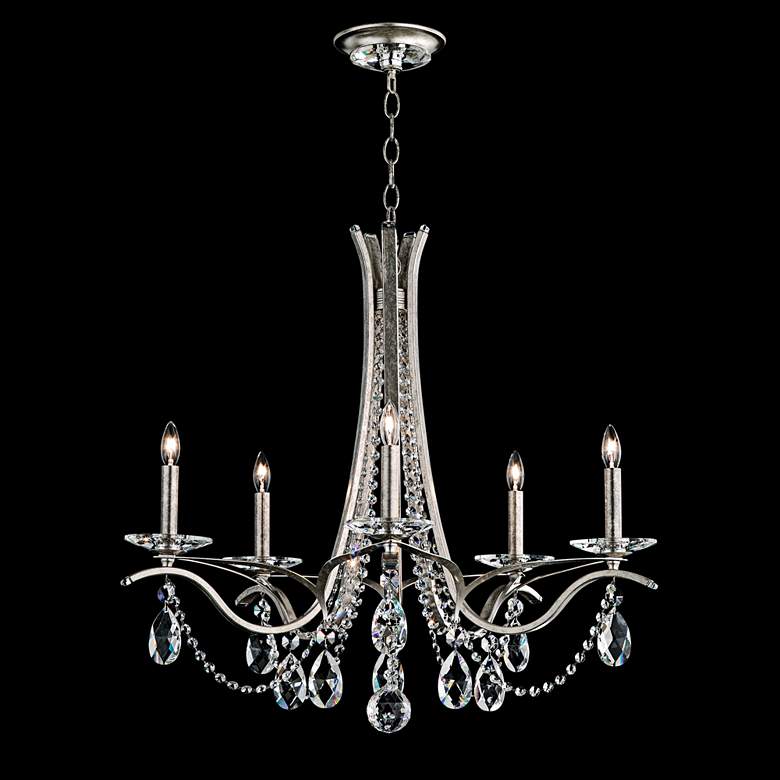 Image 1 Schonbek Vesca 29" Wide Antique Silver 5-Light Chandelier