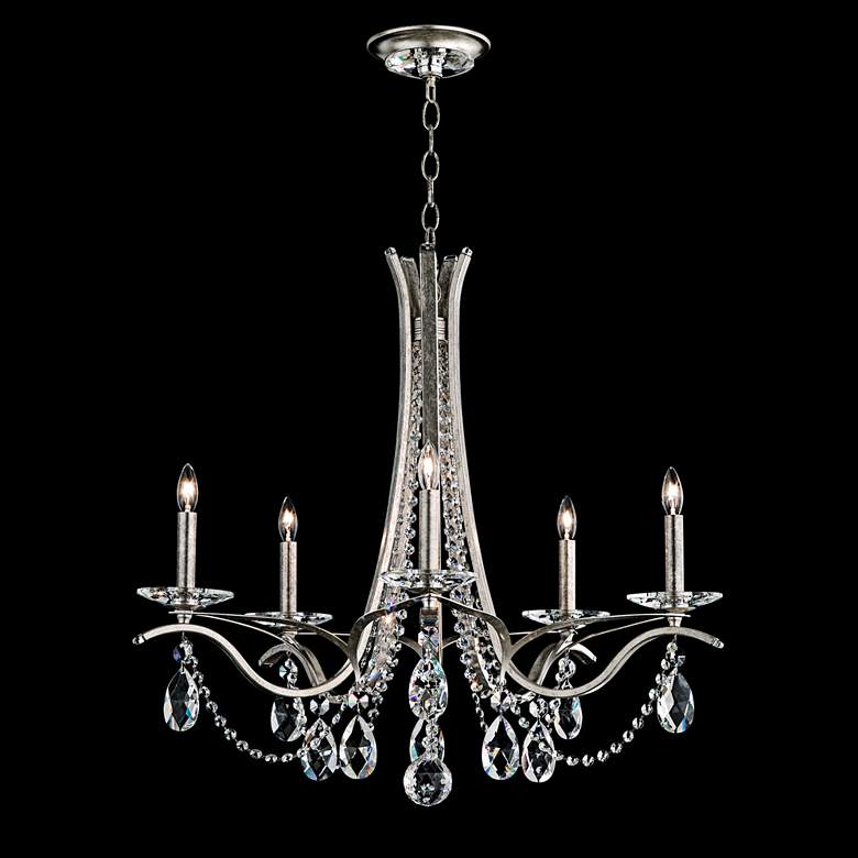 Image 1 Schonbek Vesca 29 inch Wide Antique Silver 5-Light Chandelier