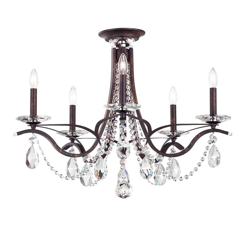 Image 2 Schonbek Vesca 29"W Heirloom Bronze 5-Light Ceiling Light