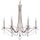 Schonbek Vesca 33" Wide Antique Silver 6-Light Chandelier