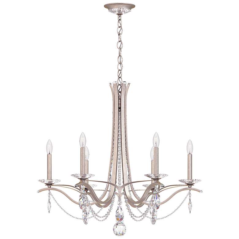 Image 4 Schonbek Vesca 33" Wide Antique Silver 6-Light Chandelier more views
