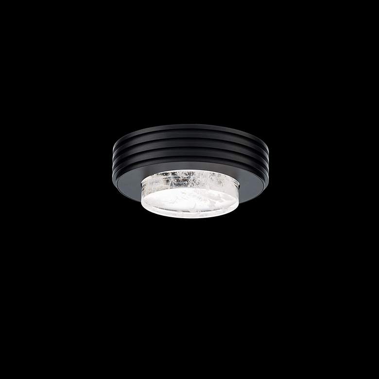 Image 1 Schonbek Zircle 8" Wide Black LED Ceiling Light