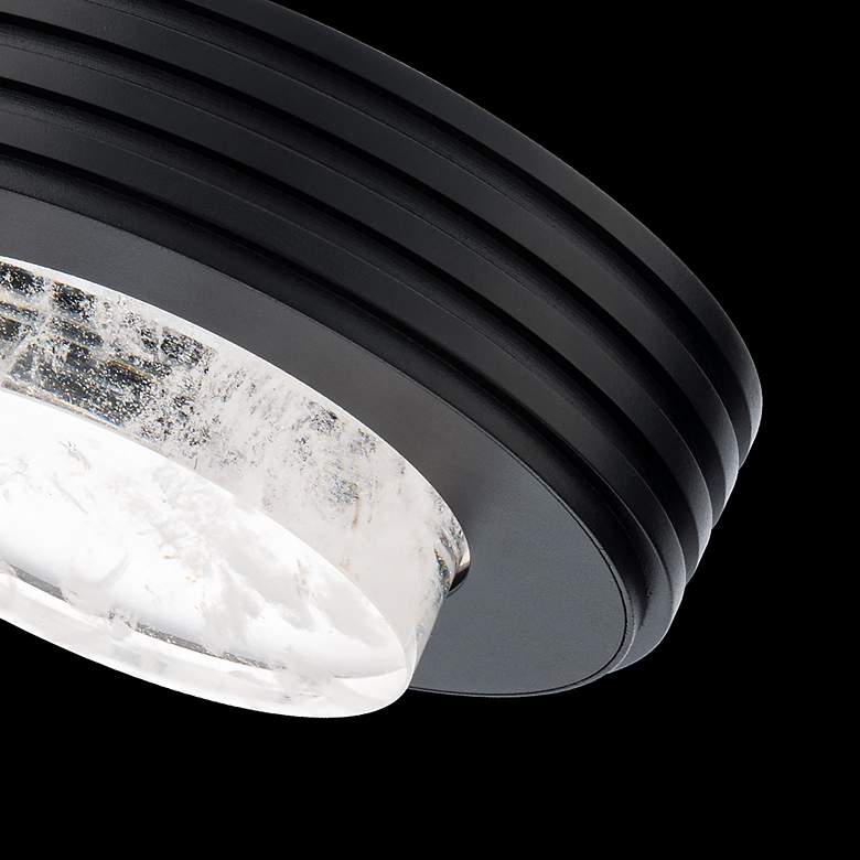 Image 3 Schonbek Zircle 8" Wide Black LED Ceiling Light more views