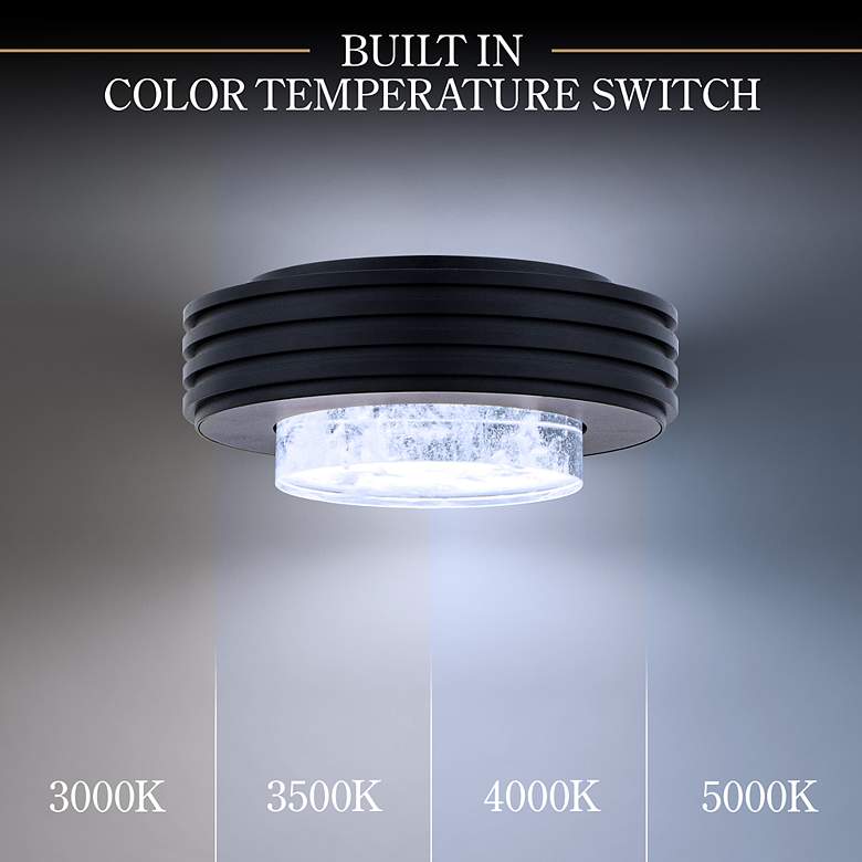Image 5 Schonbek Zircle 8" Wide Black LED Ceiling Light more views