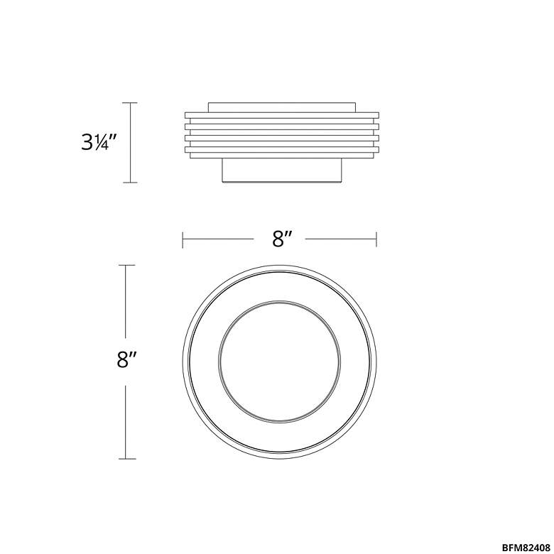 Image 6 Schonbek Zircle 8" Wide Black LED Ceiling Light more views