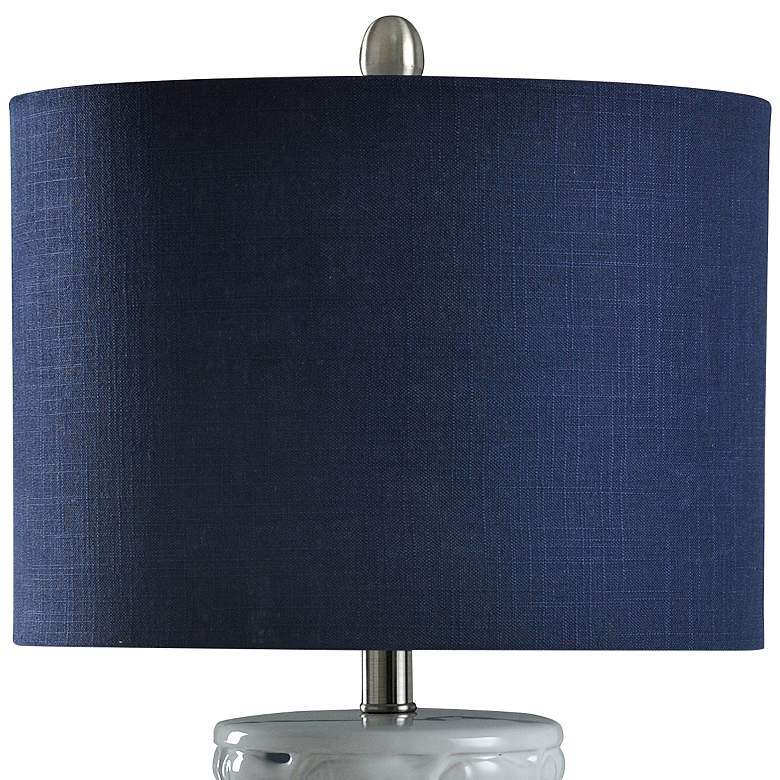 Image 3 School of Fish Cylindrical Table Lamp - White, Silver, Sand - Navy Blue more views