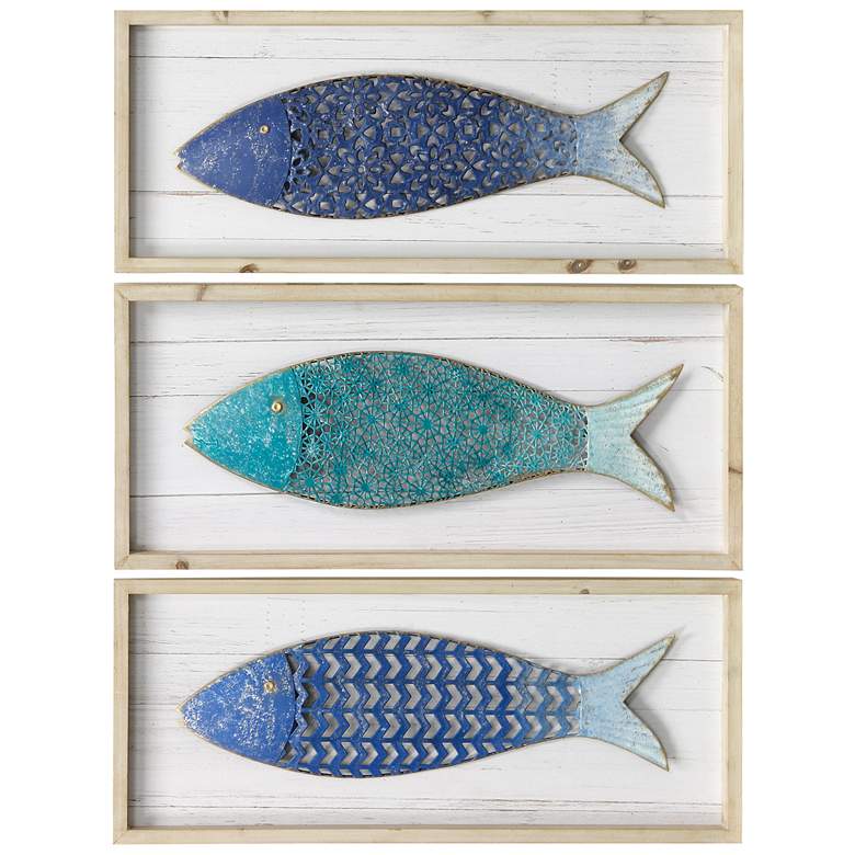 Image 1 School of Three - Set of 3 Fish Panels