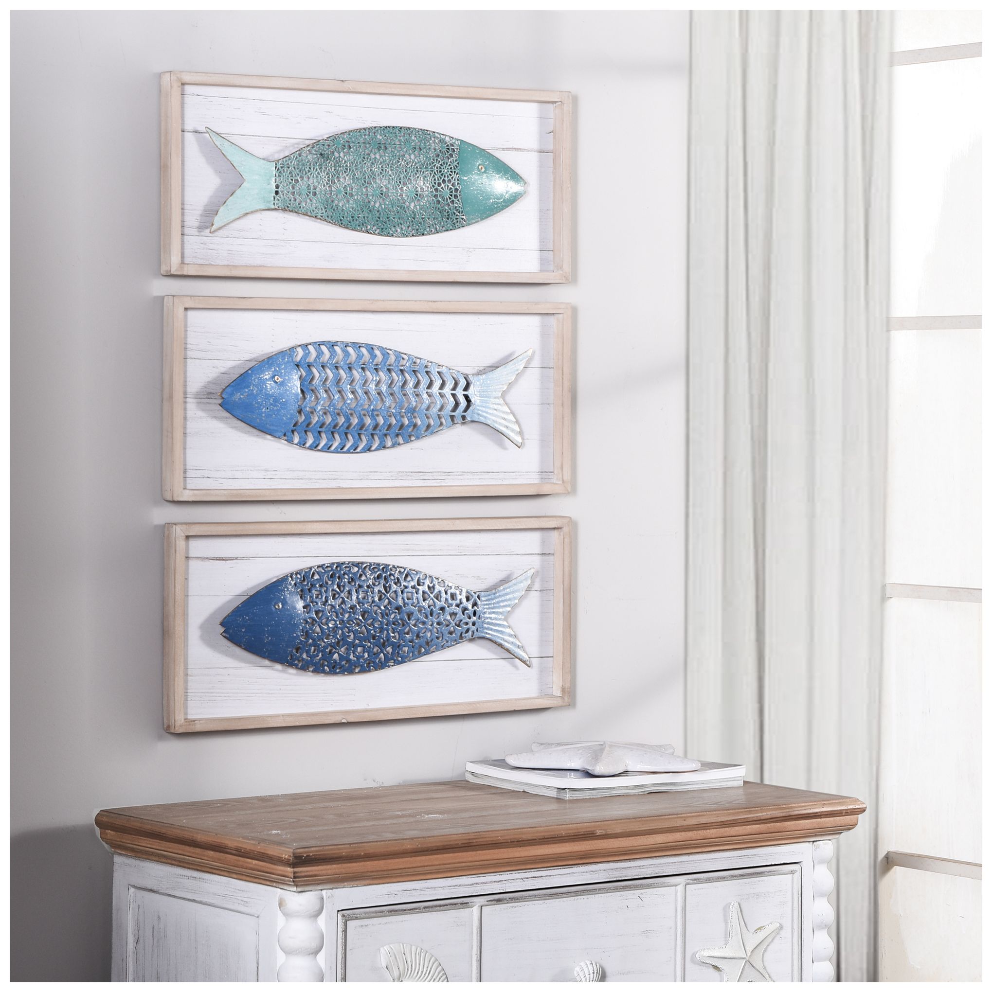 School of Three - Set of 3 Fish Panels